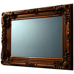 Carved Louis Mirror, Cream, 120 x 89.5cm Gold